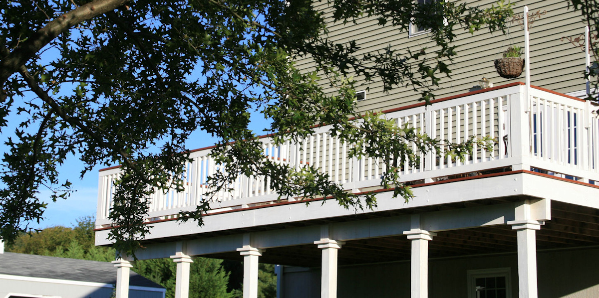 View of the south deck in late summer